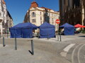 Pronájem: nůžkový stan 3x3m - modrý