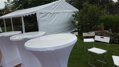 Pronájem: Bistro  stůl 80cm + bílý potah + ochranná deska